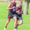 Burlington’s Conner Hoyt strides to pass a Riverton runner at the cross country meet in Worland. Amy Hoyt