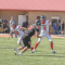 Riverside Rebels Dawson Scott and Kenneth McClure defending the line against their Burlington opponents. Tonya Scott