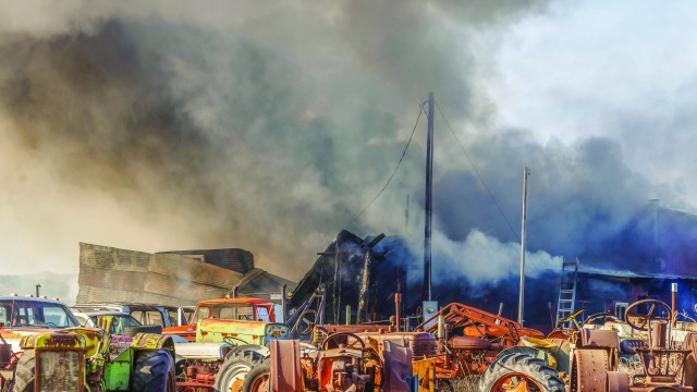The Dooley shop fire on Lane 40 resulted in a total loss of the building. Michelle Olsen