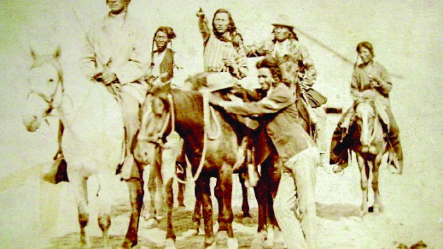 Photograph of Crow Indians by David Barry circa 1880. Creative commons